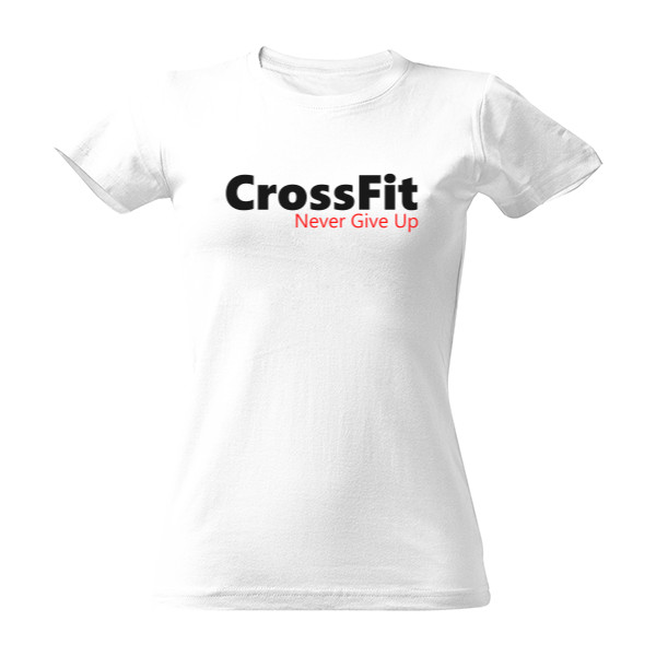 Tričko s potiskem Crossfit bílé tričko dámské