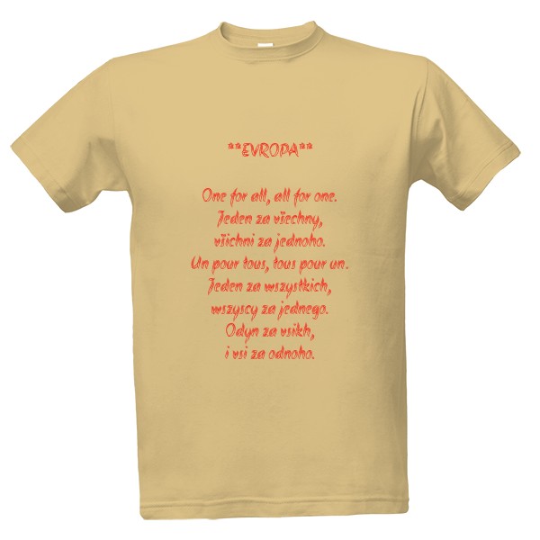 Tričko s potiskem Evropa1